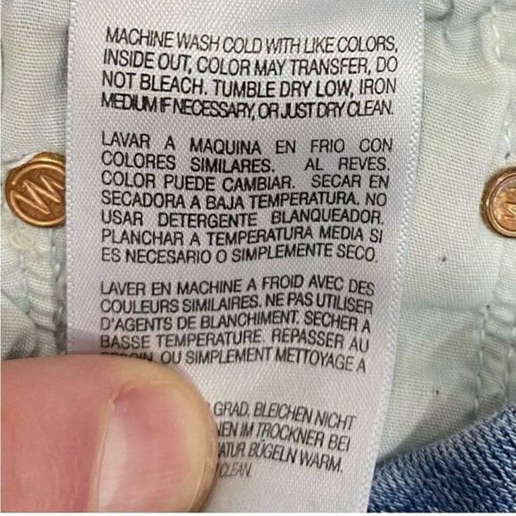 “Mother High-Waisted Looker Ankle Fray Walking on Coals Jeans 27x27 Stretch” - Picture 9 of 11